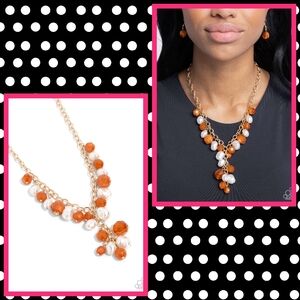 2/$10 Paparazzi Beehive Barrage - Orange Necklace